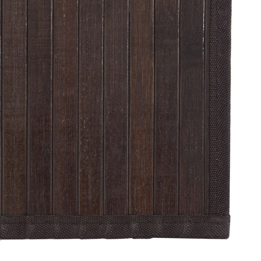 Vloerkleed rechthoekig 70x300 cm bamboe donkerbruin