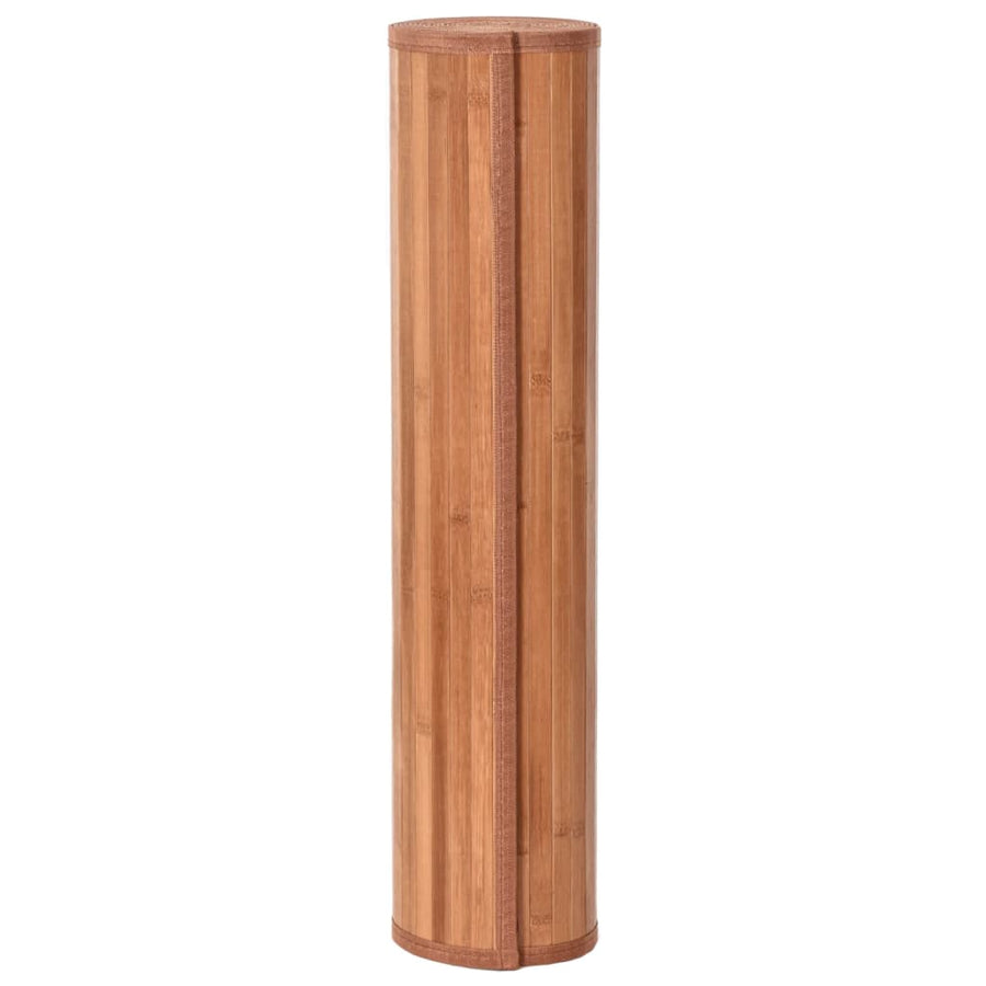 Vloerkleed rechthoekig 70x1000 cm bamboe bruin