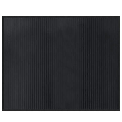 Vloerkleed rechthoekig 80x100 cm bamboe zwart