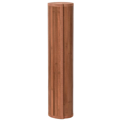 Vloerkleed rechthoekig 80x100 cm bamboe bruin
