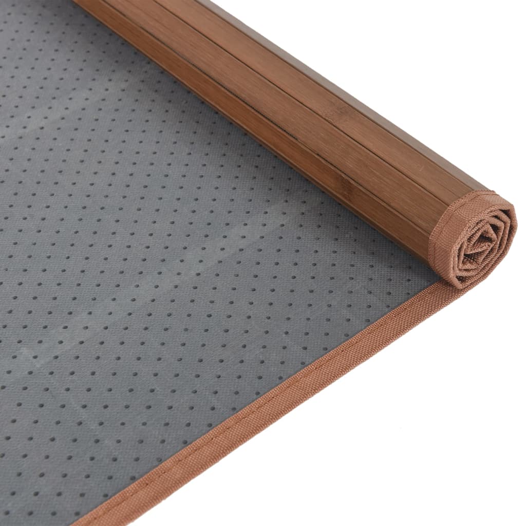 Vloerkleed rechthoekig 80x100 cm bamboe bruin