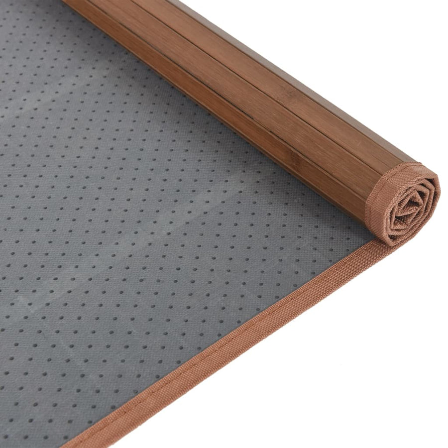 Vloerkleed rechthoekig 80x100 cm bamboe bruin