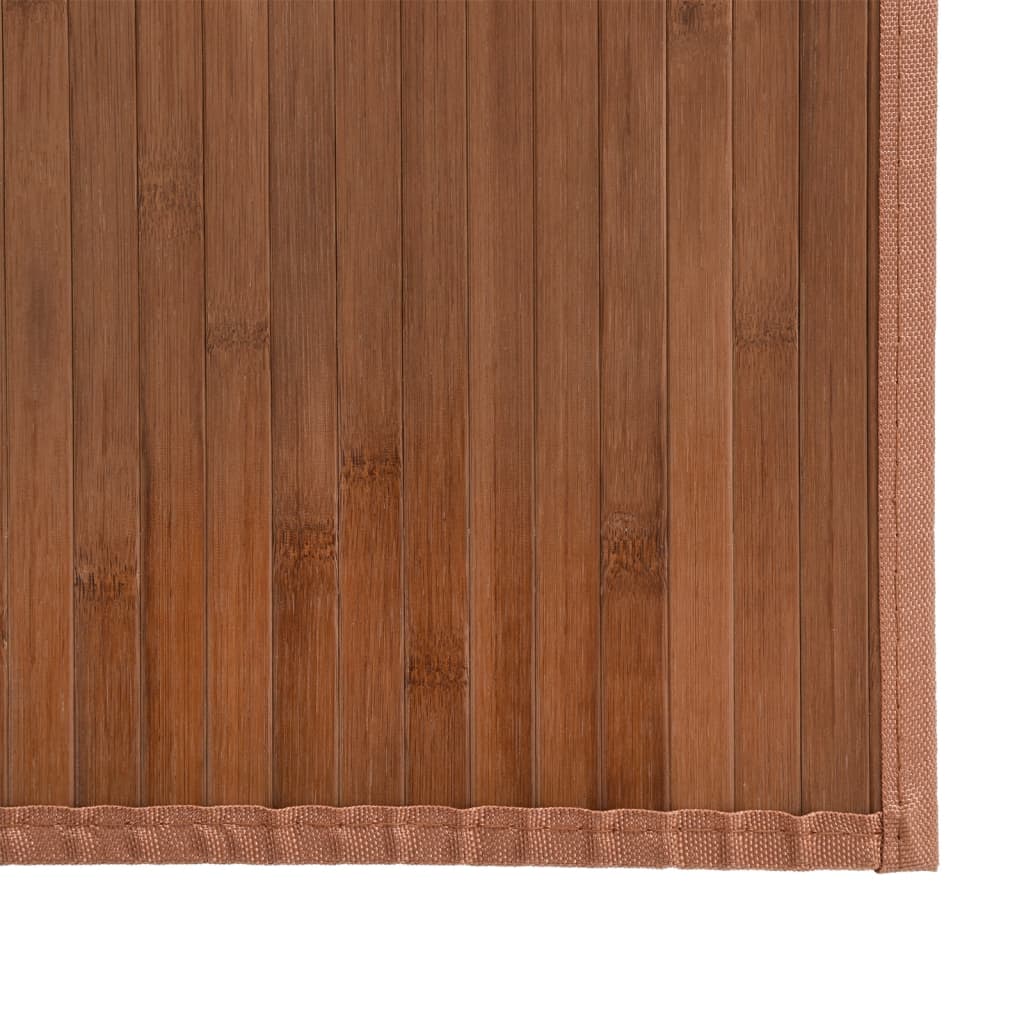 Vloerkleed rechthoekig 80x100 cm bamboe bruin