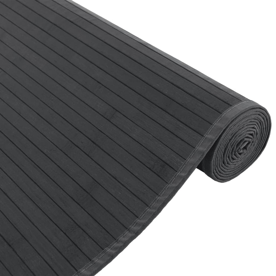 Vloerkleed rechthoekig 80x100 cm bamboe grijs