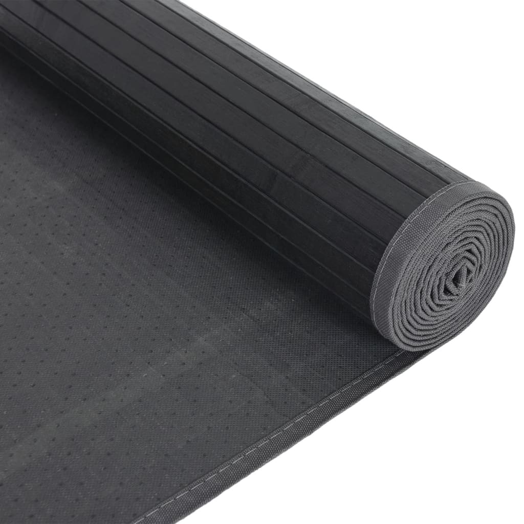 Vloerkleed rechthoekig 80x100 cm bamboe grijs