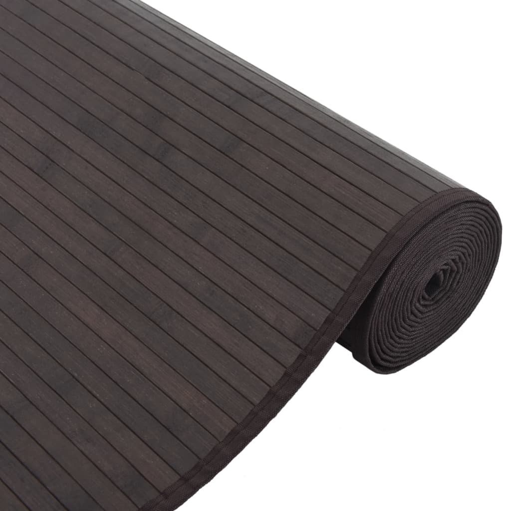 Vloerkleed rechthoekig 80x100 cm bamboe donkerbruin