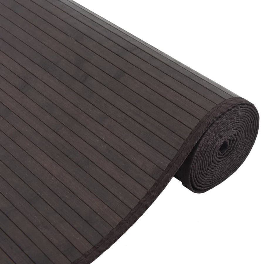 Vloerkleed rechthoekig 80x100 cm bamboe donkerbruin