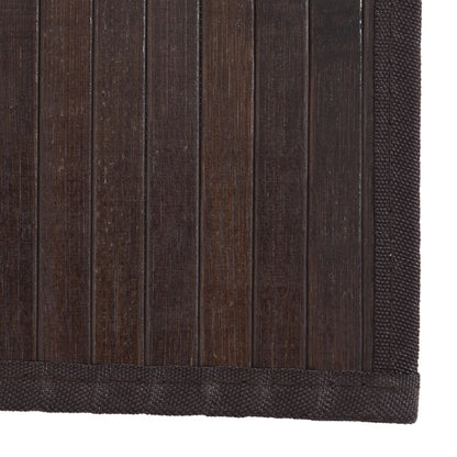 Vloerkleed rechthoekig 80x100 cm bamboe donkerbruin