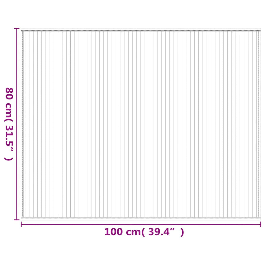 Vloerkleed rechthoekig 80x100 cm bamboe donkerbruin