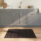 Rectangular rug 80x100 cm bamboo dark brown