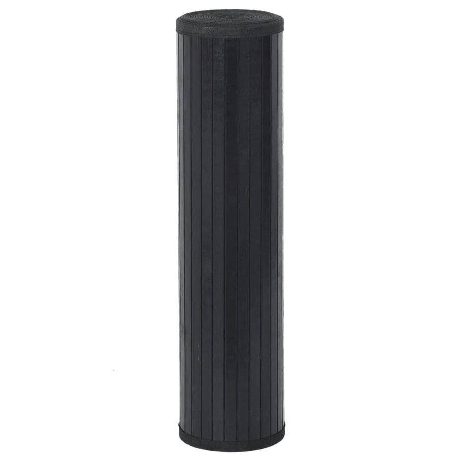 Vloerkleed rechthoekig 80x200 cm bamboe zwart