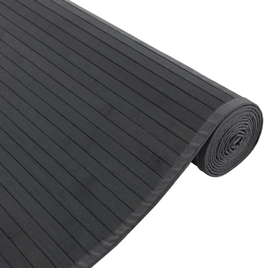Vloerkleed rechthoekig 80x200 cm bamboe zwart