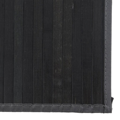 Vloerkleed rechthoekig 80x200 cm bamboe zwart