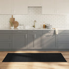 Rectangular rug 80x200 cm bamboo black