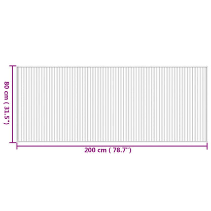 Vloerkleed rechthoekig 80x200 cm bamboe naturel