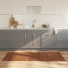 Rug rectangular 80x200 cm bamboo brown