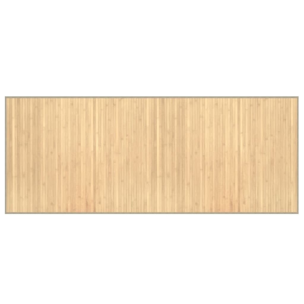 Vloerkleed rechthoekig 80x200 cm bamboe lichtnaturel