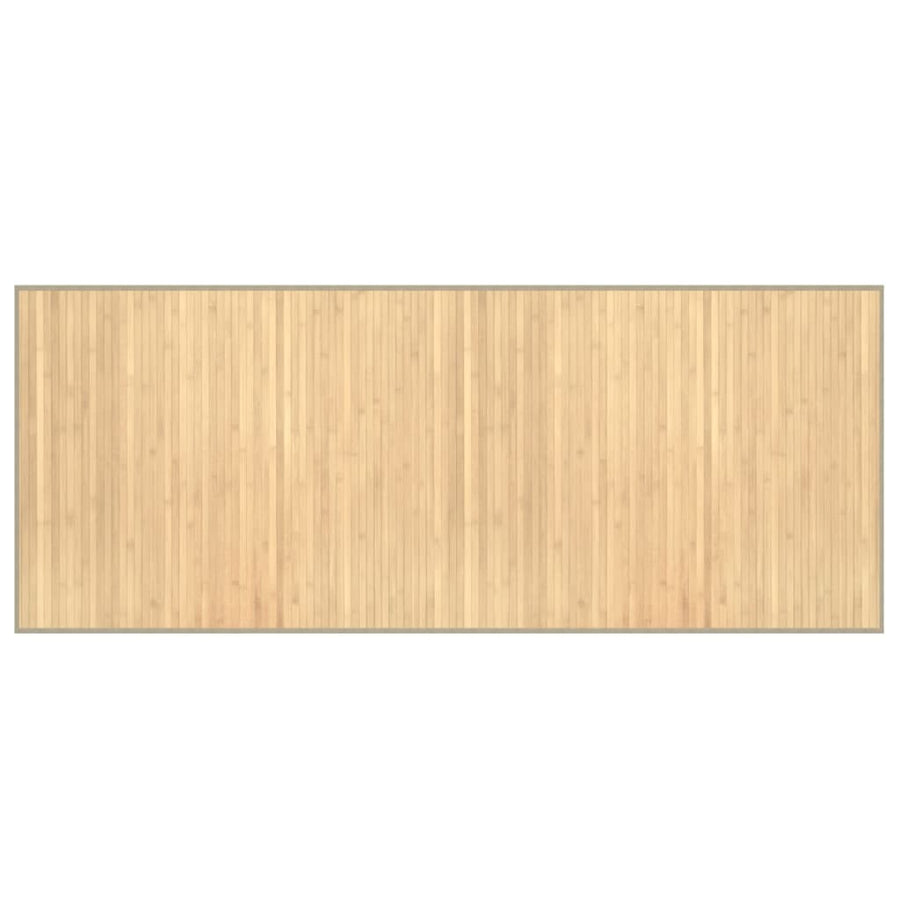 Vloerkleed rechthoekig 80x200 cm bamboe lichtnaturel