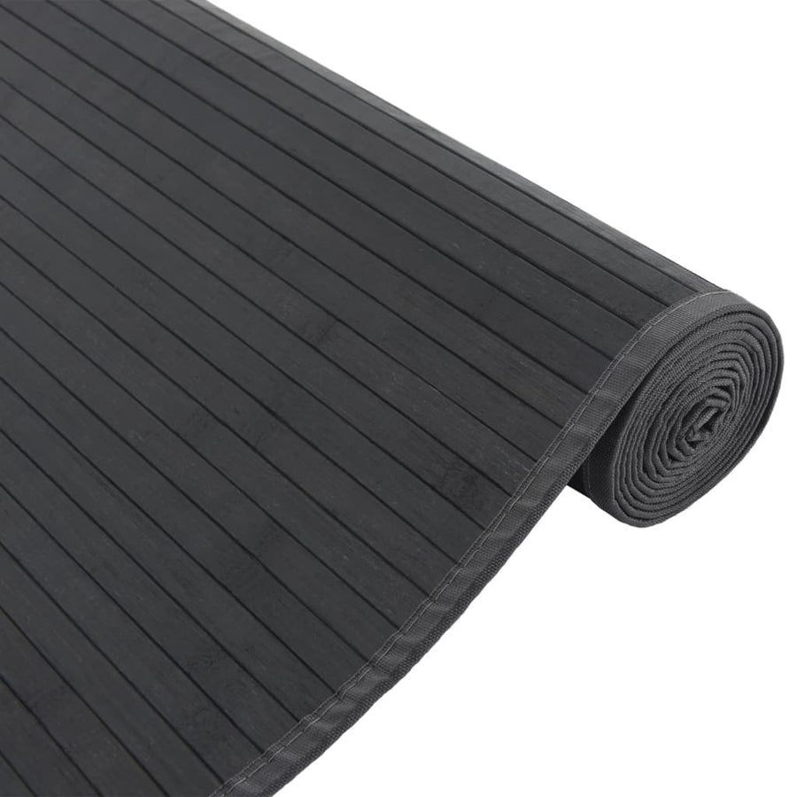 Vloerkleed rechthoekig 80x200 cm bamboe grijs