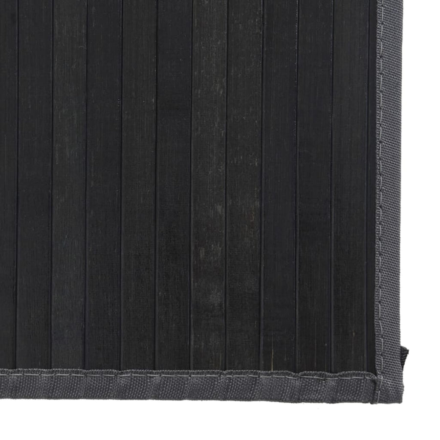 Vloerkleed rechthoekig 80x200 cm bamboe grijs
