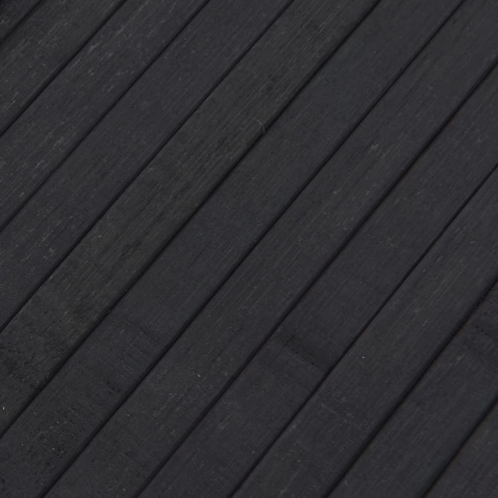 Vloerkleed rechthoekig 80x200 cm bamboe grijs