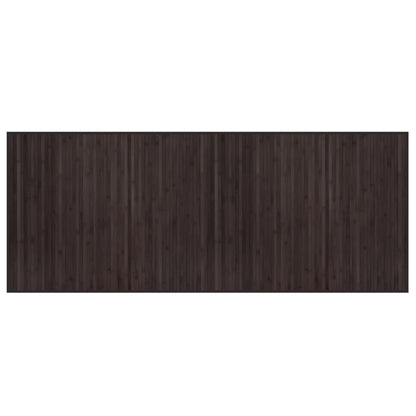 Vloerkleed rechthoekig 80x200 cm bamboe donkerbruin