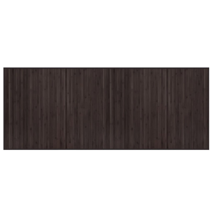 Vloerkleed rechthoekig 80x200 cm bamboe donkerbruin