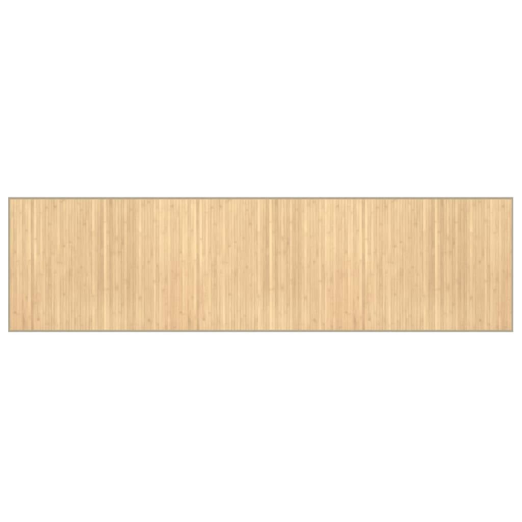 Vloerkleed rechthoekig 80x300 cm bamboe lichtnaturel