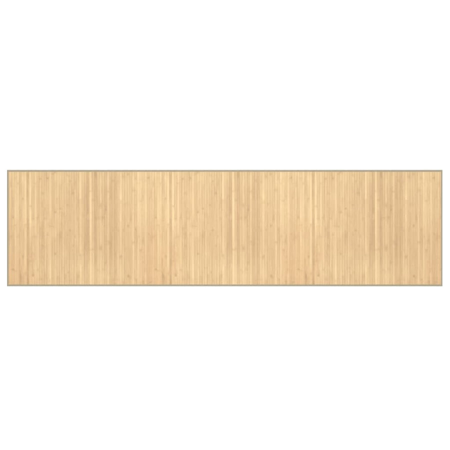 Vloerkleed rechthoekig 80x300 cm bamboe lichtnaturel
