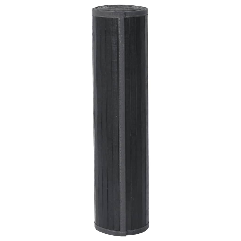 Vloerkleed rechthoekig 80x300 cm bamboe grijs