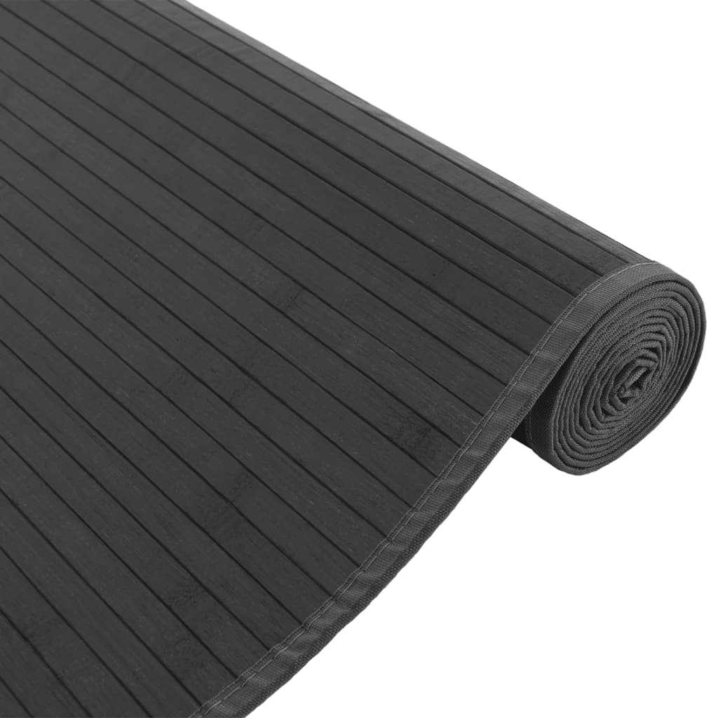 Vloerkleed rechthoekig 80x300 cm bamboe grijs