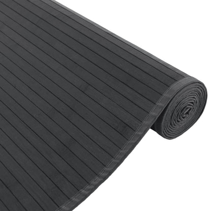 Vloerkleed rechthoekig 80x300 cm bamboe grijs