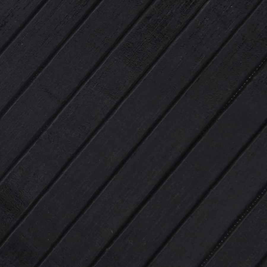 Vloerkleed rechthoekig 80x400 cm bamboe zwart