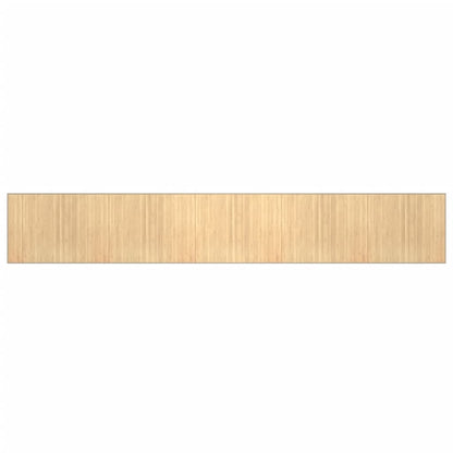 Vloerkleed rechthoekig 80x1000 cm bamboe lichtnaturel