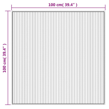 Vloerkleed vierkant 100x100 cm bamboe zwart