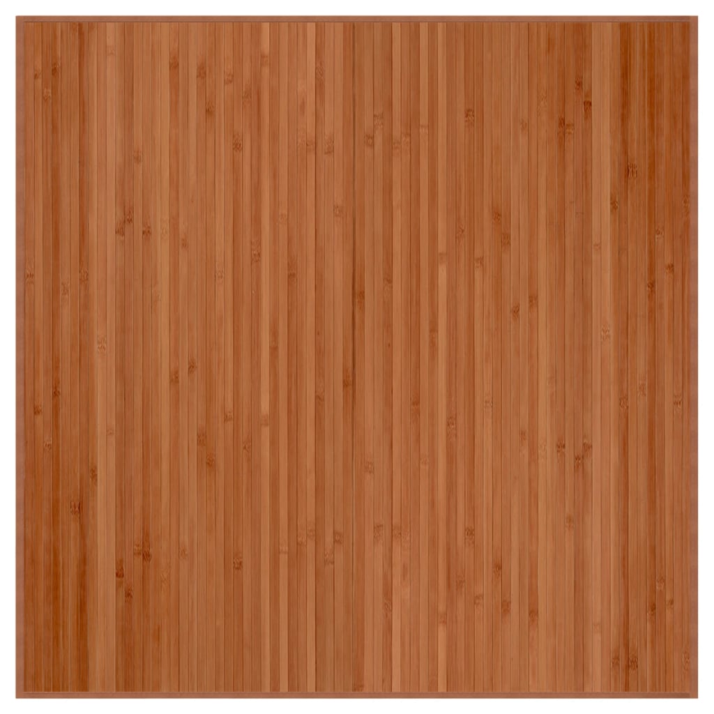 Vloerkleed rechthoekig 100x100 cm bamboe bruin