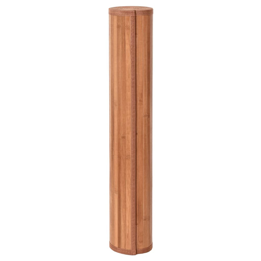 Vloerkleed rechthoekig 100x100 cm bamboe bruin