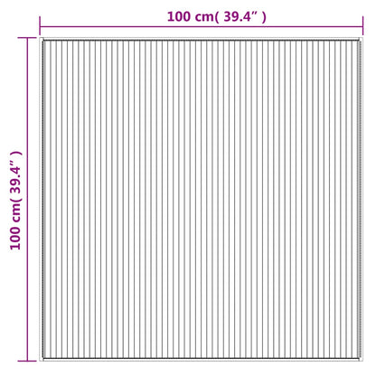 Vloerkleed rechthoekig 100x100 cm bamboe bruin