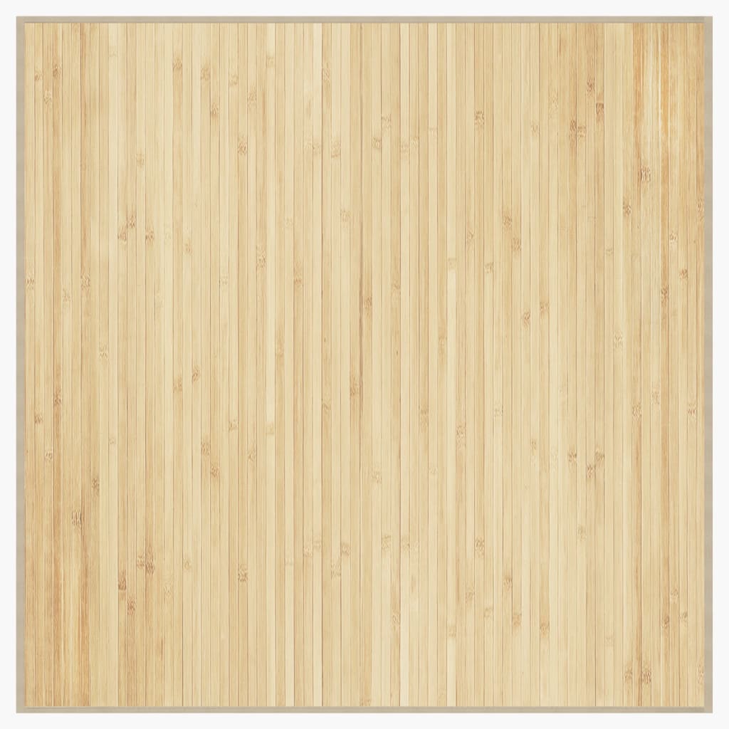 Vloerkleed rechthoekig 100x100 cm bamboe lichtnaturel
