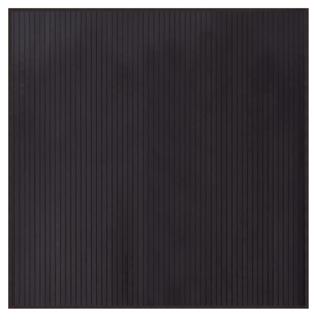 Vloerkleed rechthoekig 100x100 cm bamboe donkerbruin