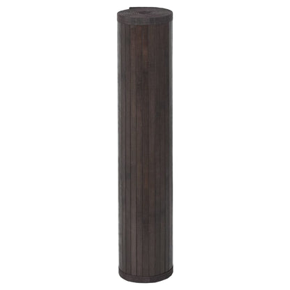 Vloerkleed rechthoekig 100x100 cm bamboe donkerbruin