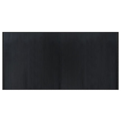 Vloerkleed rechthoekig 100x200 cm bamboe zwart