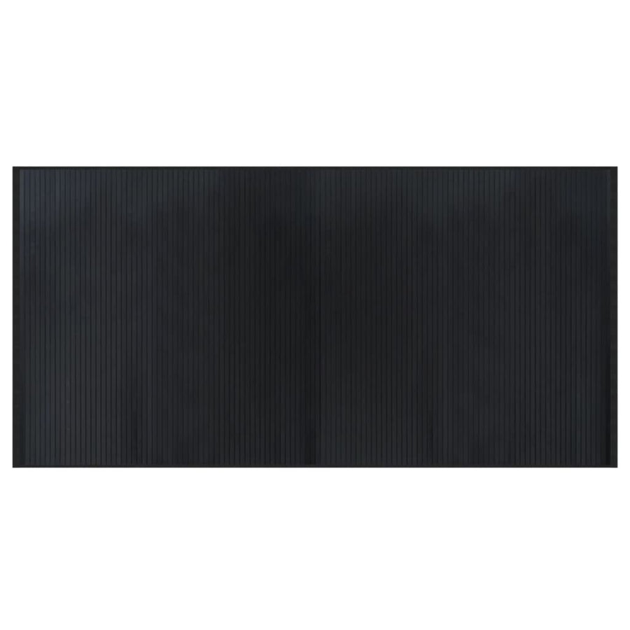 Vloerkleed rechthoekig 100x200 cm bamboe zwart