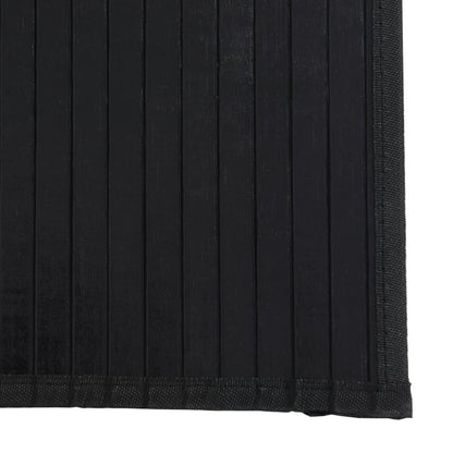 Vloerkleed rechthoekig 100x200 cm bamboe zwart