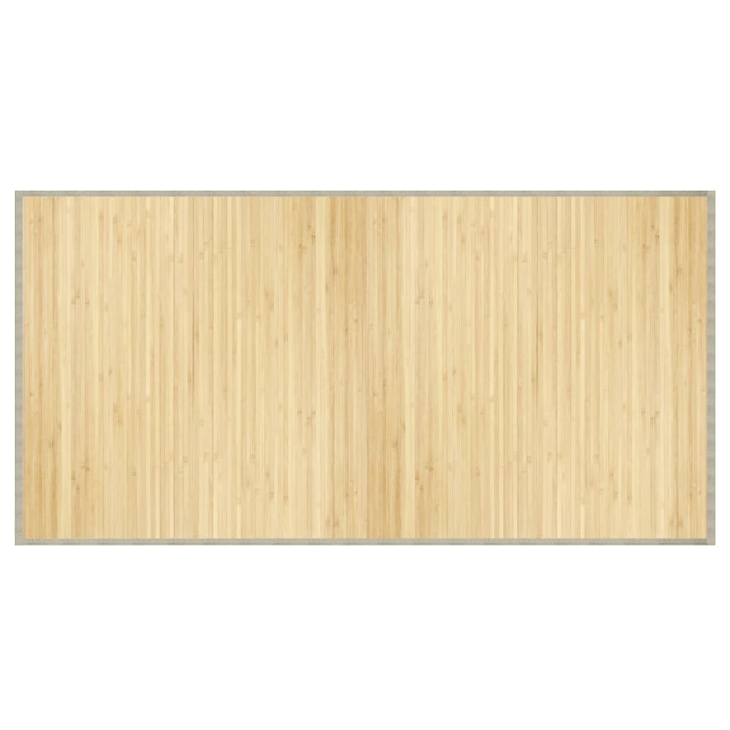 Vloerkleed rechthoekig 100x200 cm bamboe lichtnaturel