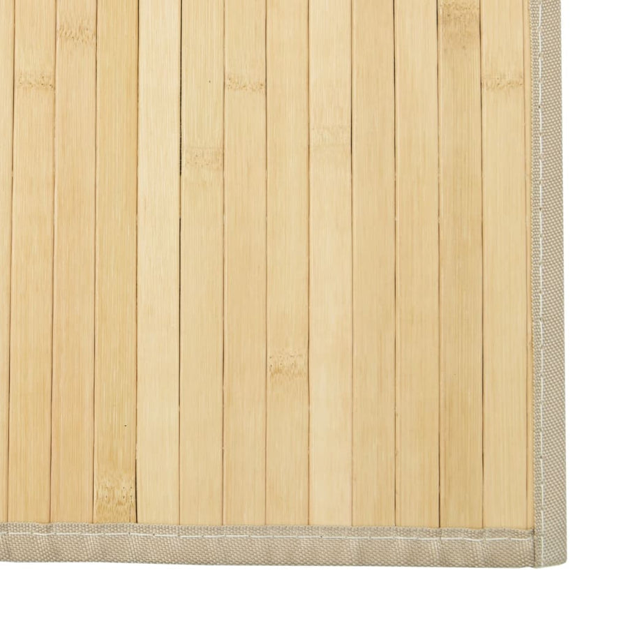 Vloerkleed rechthoekig 100x200 cm bamboe lichtnaturel
