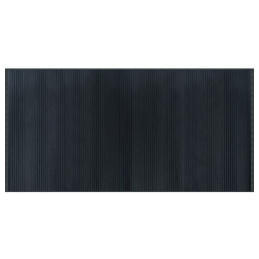 Vloerkleed rechthoekig 100x200 cm bamboe grijs