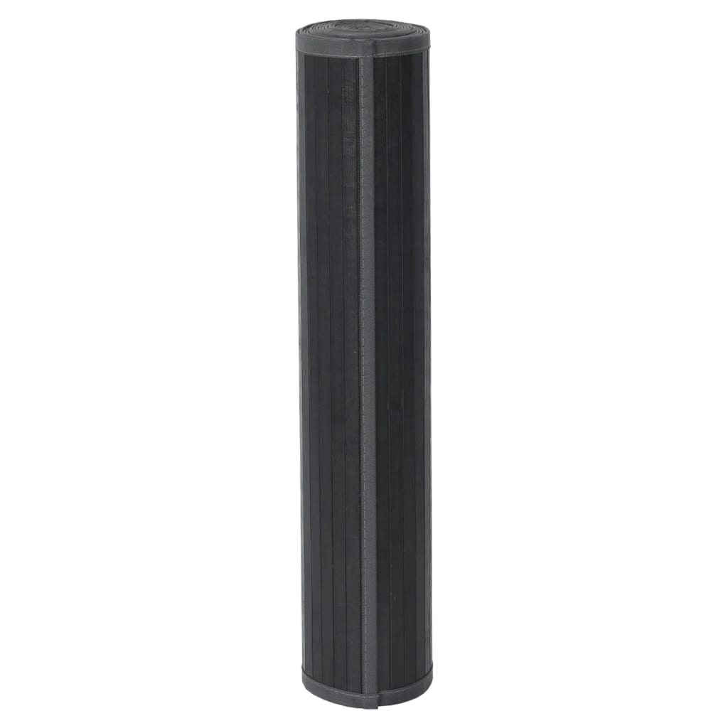 Vloerkleed rechthoekig 100x200 cm bamboe grijs