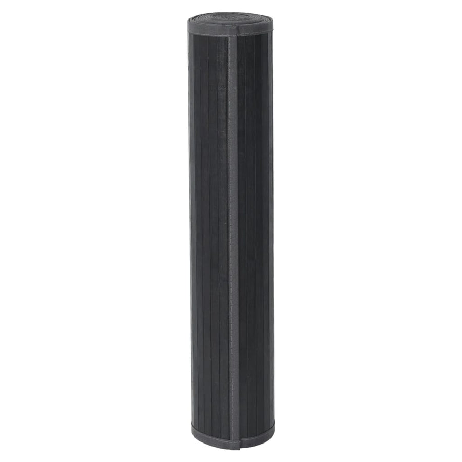 Vloerkleed rechthoekig 100x200 cm bamboe grijs