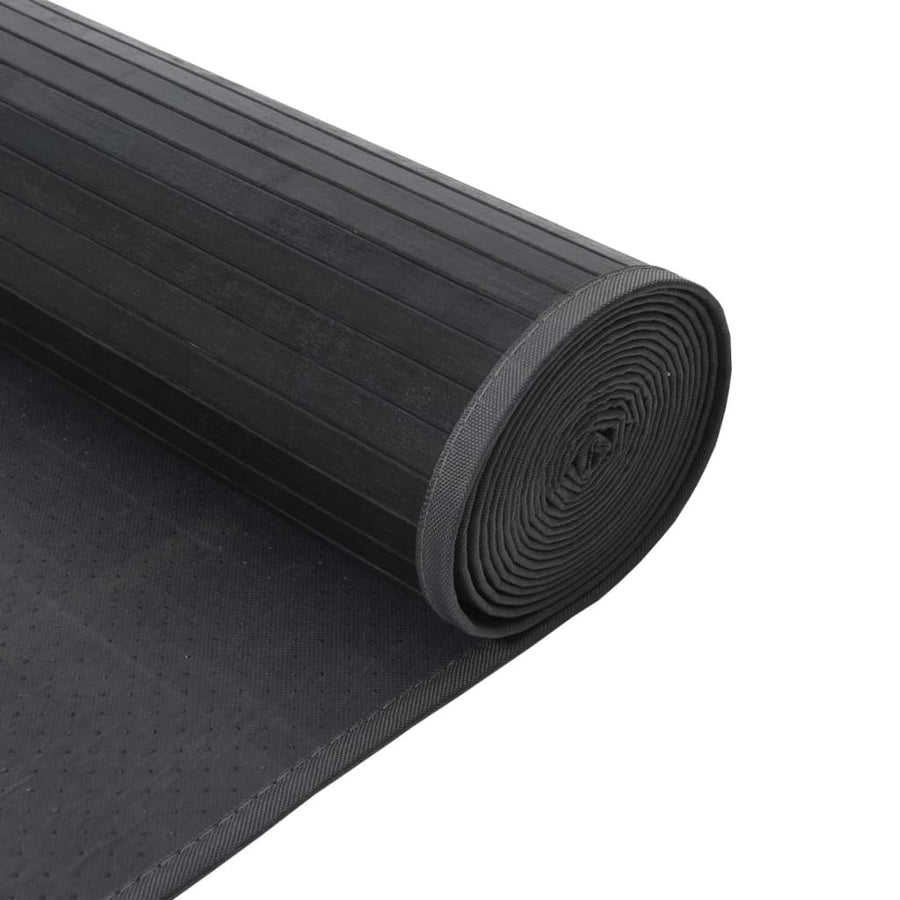 Vloerkleed rechthoekig 100x200 cm bamboe grijs